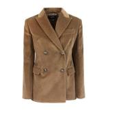 Max Mara Brun Bomullsjacka med Unik Foder Brown, Dam