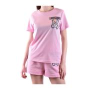 Moschino Rosa T-shirt Ss22 Pink, Dam