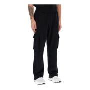 Moschino Barcode Joggingbyxor med Lastfickor Black, Herr