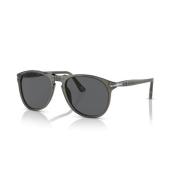 Persol Vintage Stil Solglasögon - Grå polariserade linser Gray, Unisex