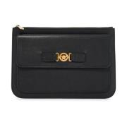 Versace Gyllene Medusa Hammare Läderpåse Black, Dam