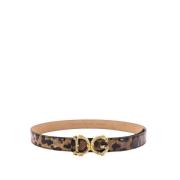 Dolce & Gabbana Brun Läder Animalier Bälte Brown, Dam