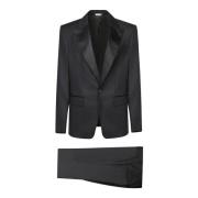 Dolce & Gabbana Svart Tvådelat Kostym Elegant Stil Black, Herr