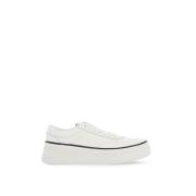 Jil Sander Klassiska lädersneakers för vardagen White, Dam