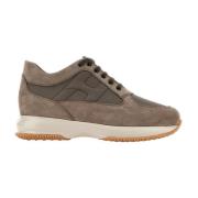 Hogan Bruna Platta Skor Stiligt Design Brown, Herr