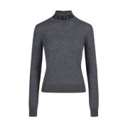 Iceberg Merino Mock-neck sweater Gray, Dam