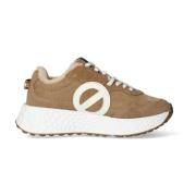 No Name Läder Sneakers med Avtagbar Innersula Beige, Dam