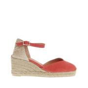 Castañer Jordgubbs tyg kil espadriller Red, Dam