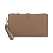 Michael Kors Läder Clutch Plånbok med Telefonfack Brown, Dam