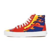 Vans Röd/Blå Hög Sneakers Med Tryck Multicolor, Herr