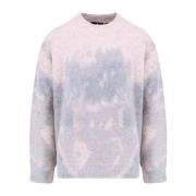 Represent Alpacka Ullblandning All-Over Print Sweater Gray, Herr