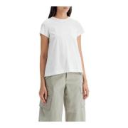 Sacai T-shirt med veckad baksida White, Dam