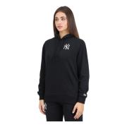 New Era MLB New York Yankees League Essential Hoodie Svart Black, Dam