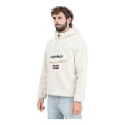 Napapijri Beige Half-Zip Sweater Curly Sherpa Beige, Herr