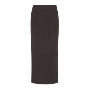 Remain Birger Christensen Midi Kjol i Klassisk Stil Brown, Dam