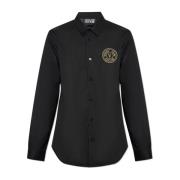 Versace Jeans Couture Skjorta med broderad logotyp Black, Herr