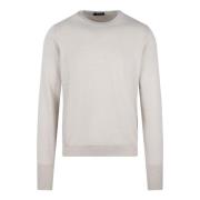 Drumohr Kashmir Crewneck Sweater - Tillverkad i Italien Gray, Herr