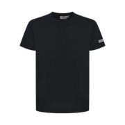 Gcds Avslappnad Bomull T-shirt Black, Herr