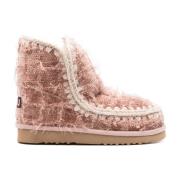 Mou Rosa Eskimo Boots med Chenille Textur Pink, Dam