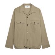 Ami Paris Gabardin Lera Snodd Skjorta Beige, Herr