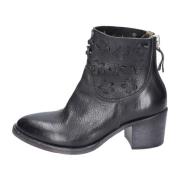 Moma Vintage Läder Ankelboots för Kvinnor Black, Dam