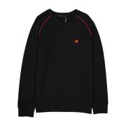 Helmut Lang Bomullsweatshirt med logodetalj Black, Herr