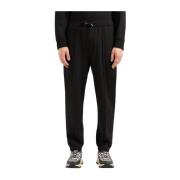 Armani Exchange Bomullsjoggers i fransk terry Black, Herr