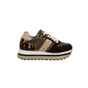 Blauer Leopard Print Platform Sneaker Epps Brown, Dam