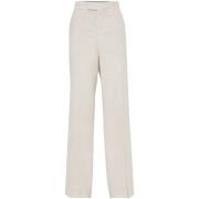 Brunello Cucinelli Ivory Byxor Beige, Dam