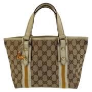 Gucci Vintage Pre-owned Canvas gucci-vskor Beige, Dam