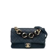 Chanel Vintage Pre-owned Laeder chanel-vskor Blue, Dam