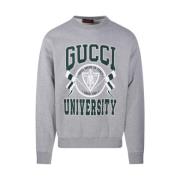 Gucci Grå Melange Crew Neck Sweatshirt Gray, Herr