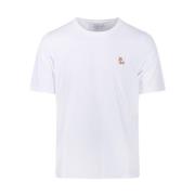 Maison Kitsuné Fox Patch T-shirt White, Herr