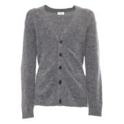 Ballantyne Derby V Neck Cardigan Gray, Herr