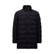 Moncler Elegant ullrock med dold huva Blue, Herr