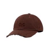 424 Brun Baseballkeps med Böjd Skärm Brown, Unisex