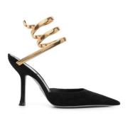 René Caovilla Svarta Cleo pumps med hög klack Black, Dam