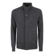 Barbour Essential Patch Zip Through Sweaters Gray, Herr