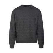 Emporio Armani Chimera Rund Hals Pullover Gray, Herr