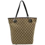 Gucci Vintage Pre-owned Canvas gucci-vskor Beige, Dam