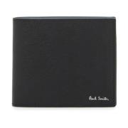 PS By Paul Smith Färgblock Läder Bi-Fold Plånbok Black, Herr