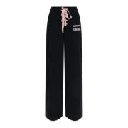 Versace Jeans Couture Sweatpants med skimrande applikationer Black, Da...