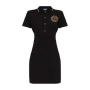 Versace Jeans Couture Klänning med broderad logotyp Black, Dam