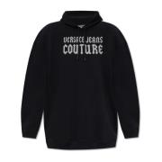 Versace Jeans Couture Oversize huvtröja Black, Dam