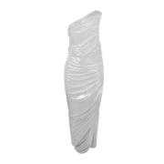 Norma Kamali Pärla One-Shoulder Klänning Aw24 White, Dam