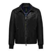 BomBoogie Leather Jackets Black, Herr