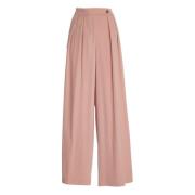 Dries Van Noten Puderullbyxor Elegant Stilfull Look Pink, Dam