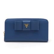 Prada Vintage Pre-owned Laeder plnbcker Blue, Dam