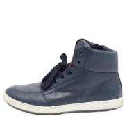 Prada Vintage Pre-owned Laeder sneakers Blue, Herr