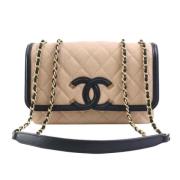 Chanel Vintage Pre-owned Laeder chanel-vskor Beige, Dam